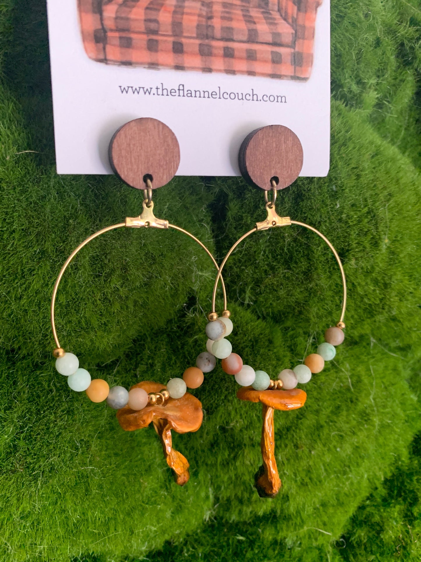 Wild Ontario Mushrooms Earrings www.Shopthatapp.com