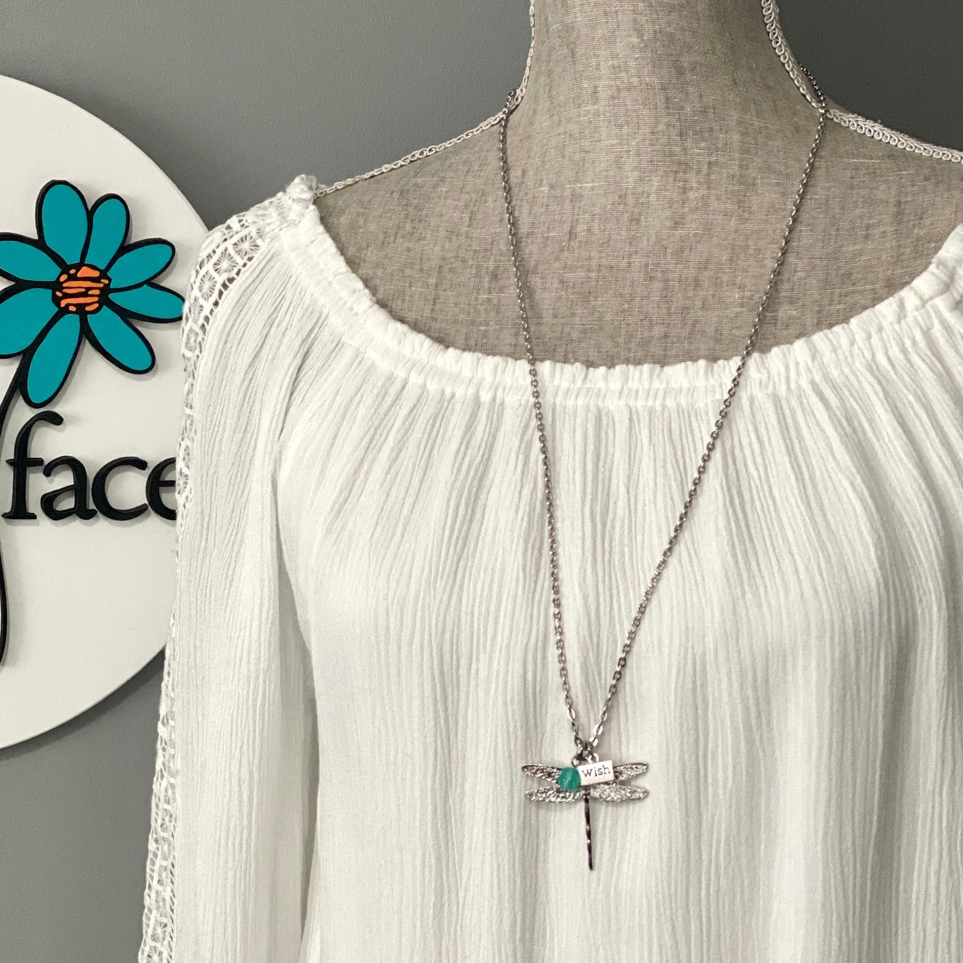 Classic Dragonfly Necklace - Velora