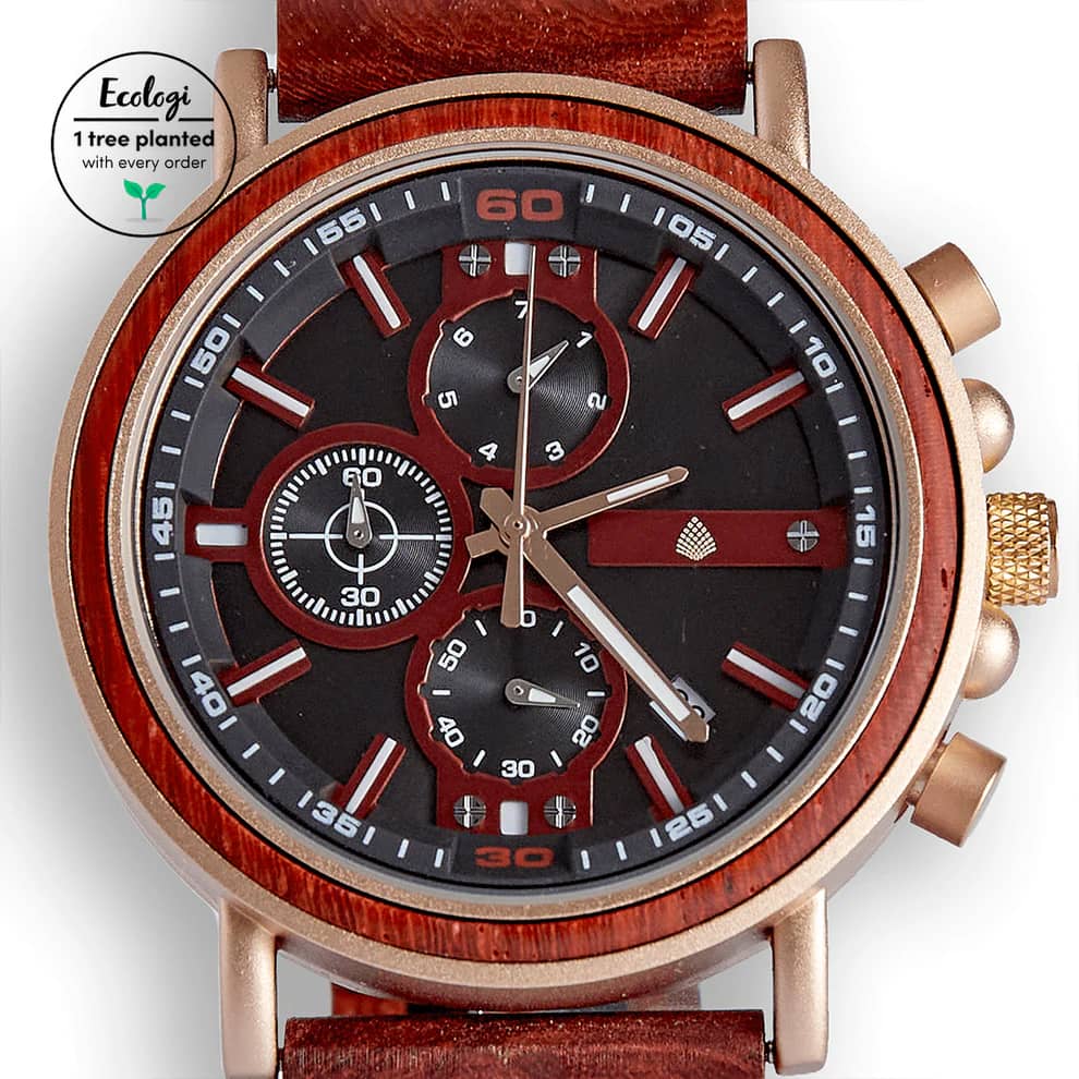 The Redwood: Wood Watch for Men - Velora Luxury Fashion
