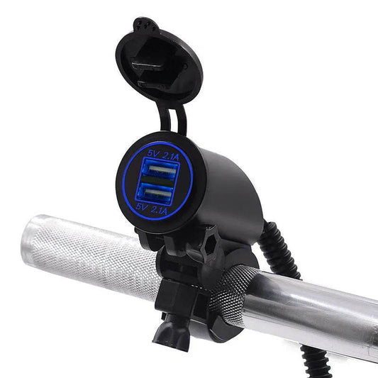 4.2A Dual USB Mobile Phone Motorcycle Car Charger - Velora