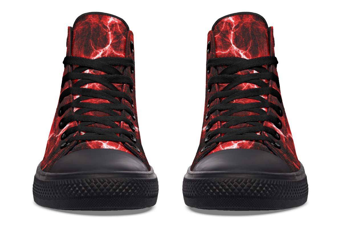 Printed Couple High Top Canvas Shoes - Velora