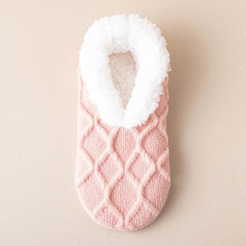 Winter Warm Short Cotton Slipper Socks Unisex Thicken Thermal Plush Home Floor Sock Soft Non-slip Grip Fuzzy Floor Fluffy Socks - Velora