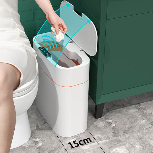 Smart Trash Can With Lid For Bedroom And Living Room Kitchen Storage Box Trash Can Induction Small Car Box Automatic Smart Dustbin Smart Trash Bin - Velora