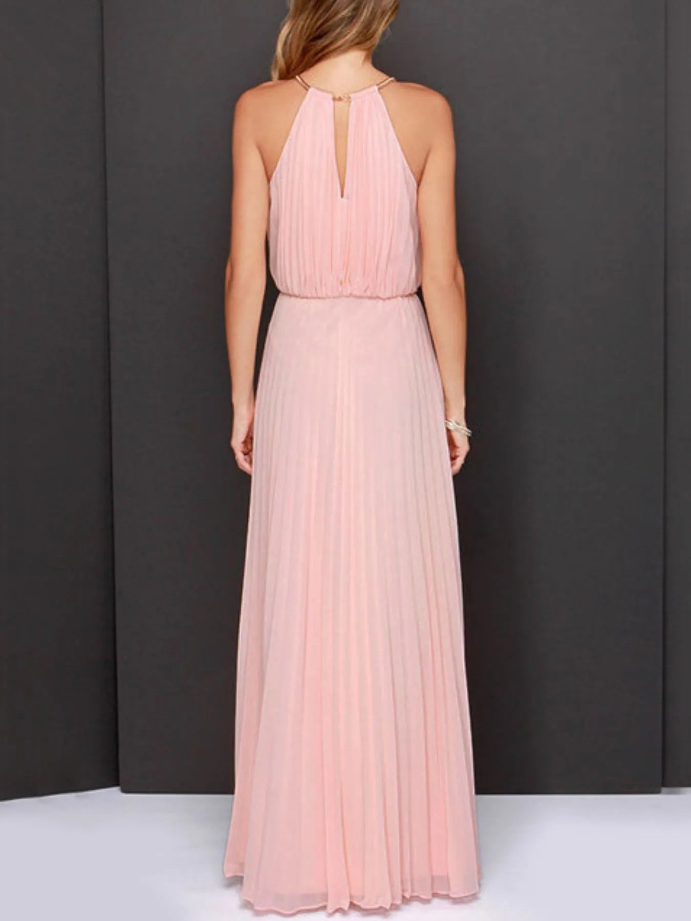 Pleated Sleeveless Maxi Tank Dress - Velora