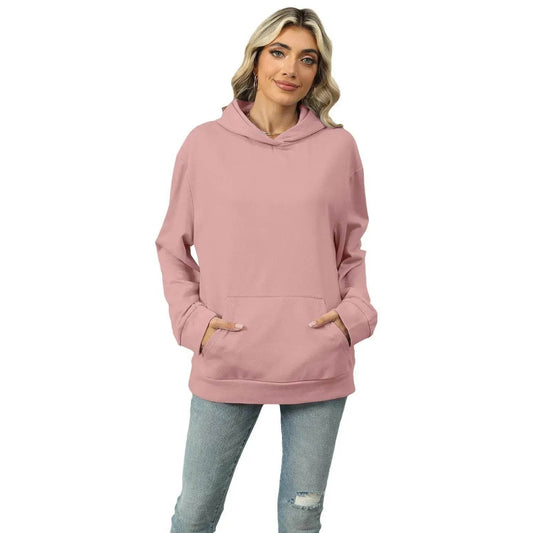 Winter Casual Hooded Pocket Pullover Sweatshirt Women - Velora