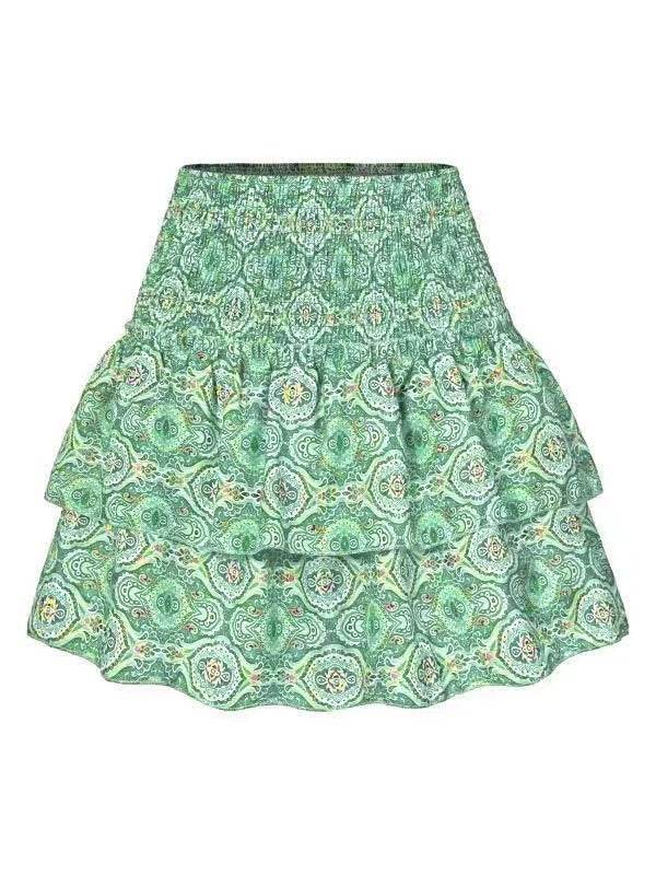 Leisure Versatile Lotus Leaf Women's Mini layered Skirt - Velora