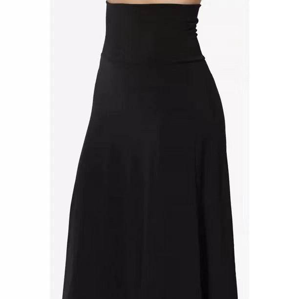 Women's casual High Waist flared Midi Skirt - Velora