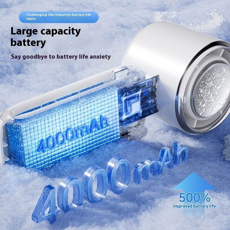 New Ice Pack High-Speed Handheld Eletirc Fan Speed Adjustable Folding Mini Fan Portable Outdoor Hanging Neck Small Fan - Velora