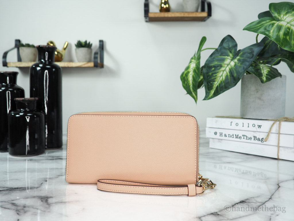 Coach Elegance Blush Crossgrain Leather Wallet
