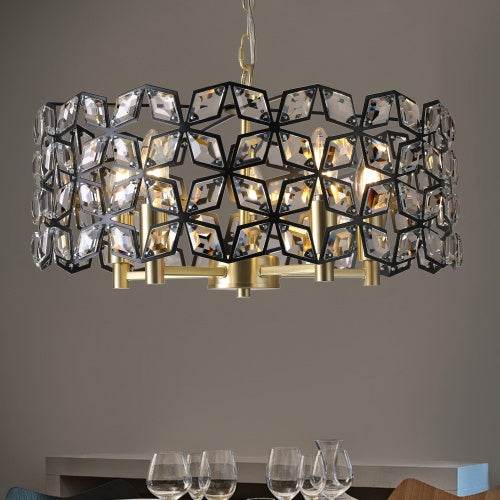 Modern Crystal Chandelier, Suitable For Living Room Round Crystal Lamp Luxury Home Decoration Lamps - Velora