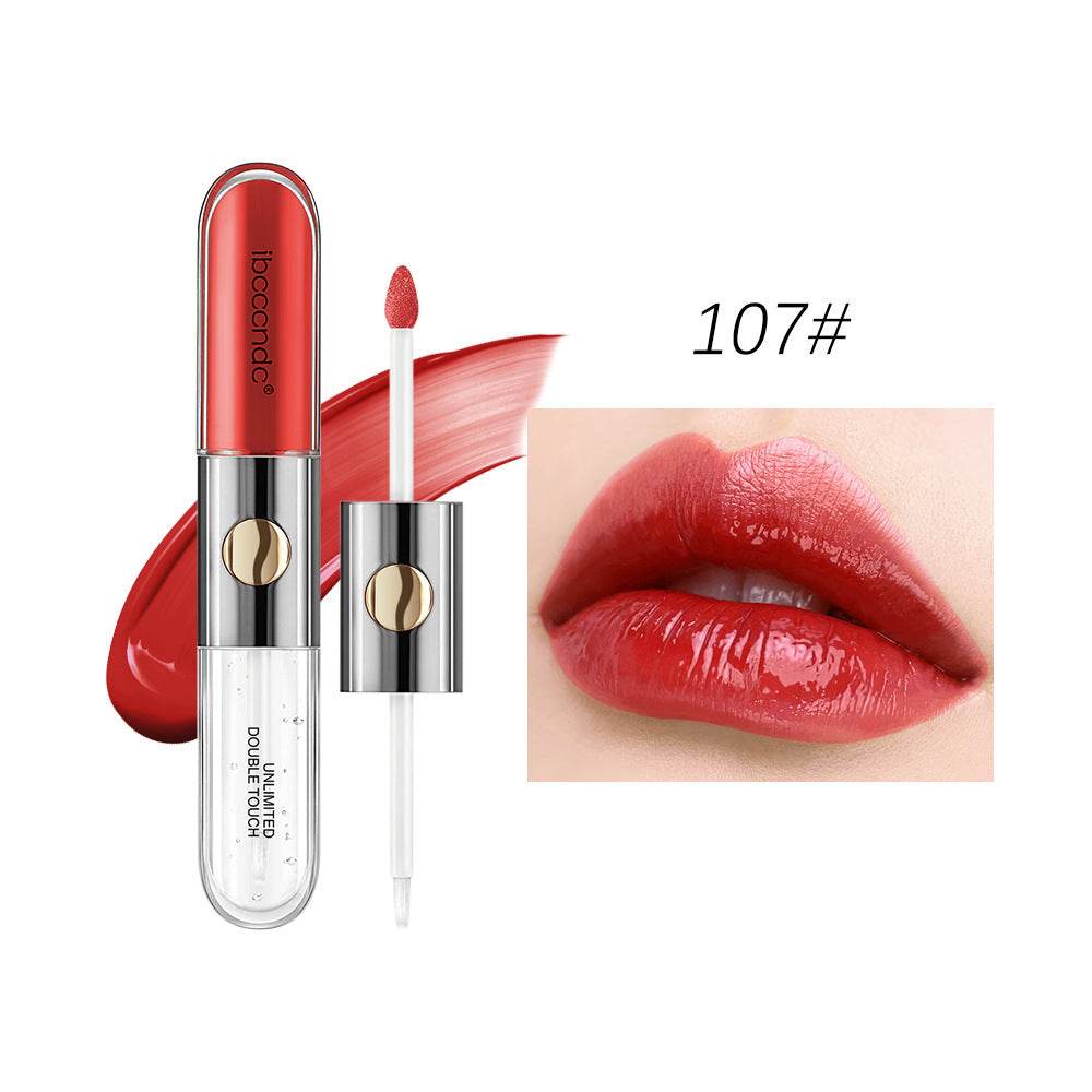 Double-headed Lip Lacquer Matte Waterproof Sweat-proof - Velora