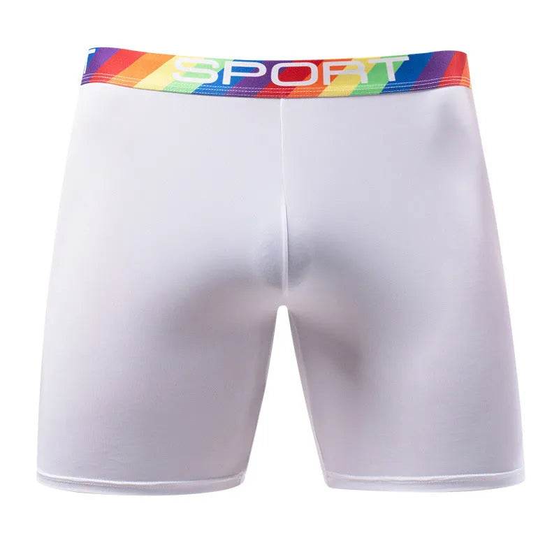 Summer Sports Spandex Plain Boxer Short Underwear for Men - Velora