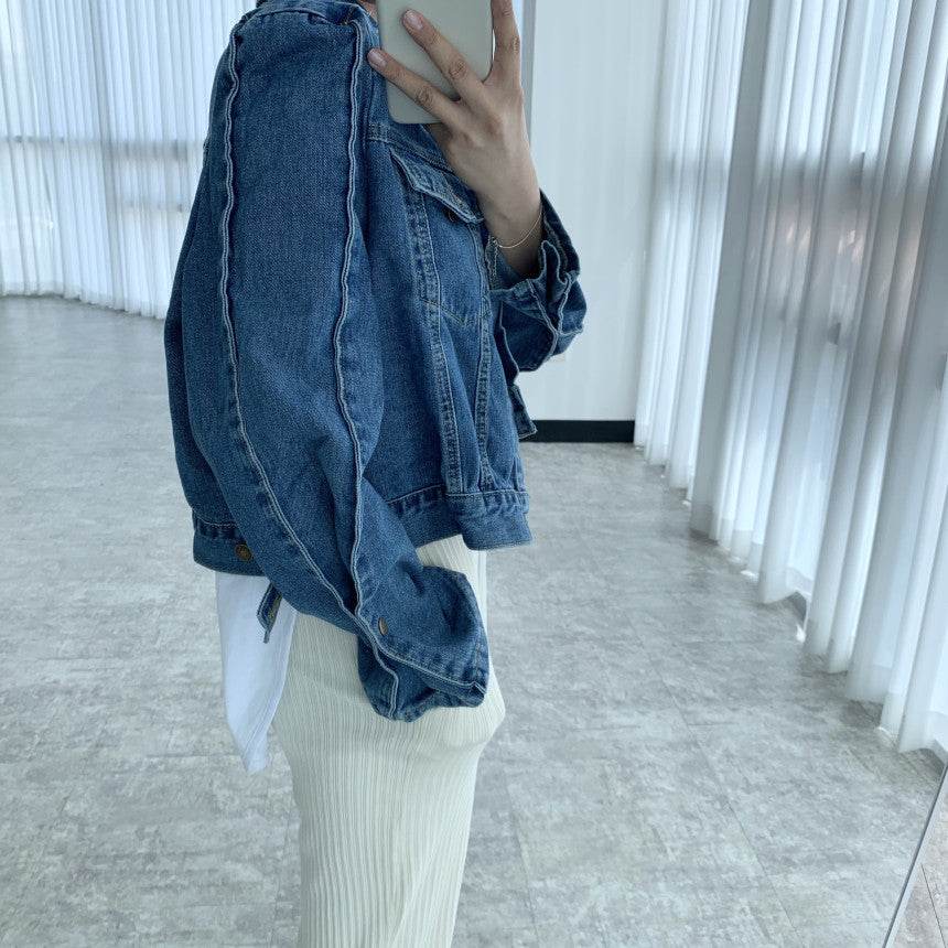 Design Loose Denim Jacket For Women - Velora