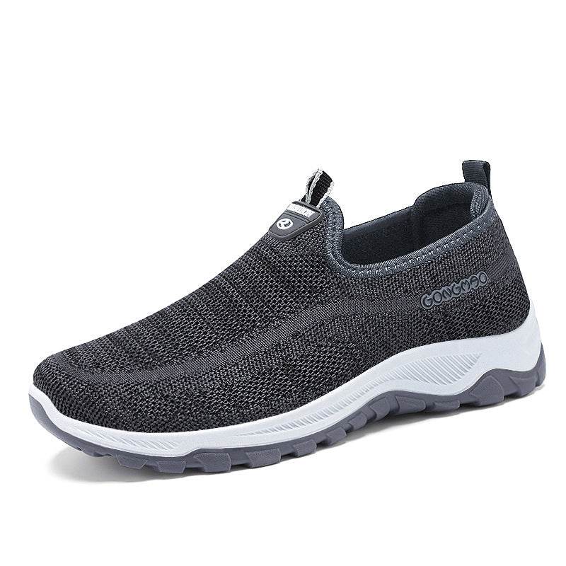 Men's Shoes Casual Flying Woven Men's Shoes Lazy Walking Shoes Casual Dad Shoes Old Beijing Cloth Shoes - Velora