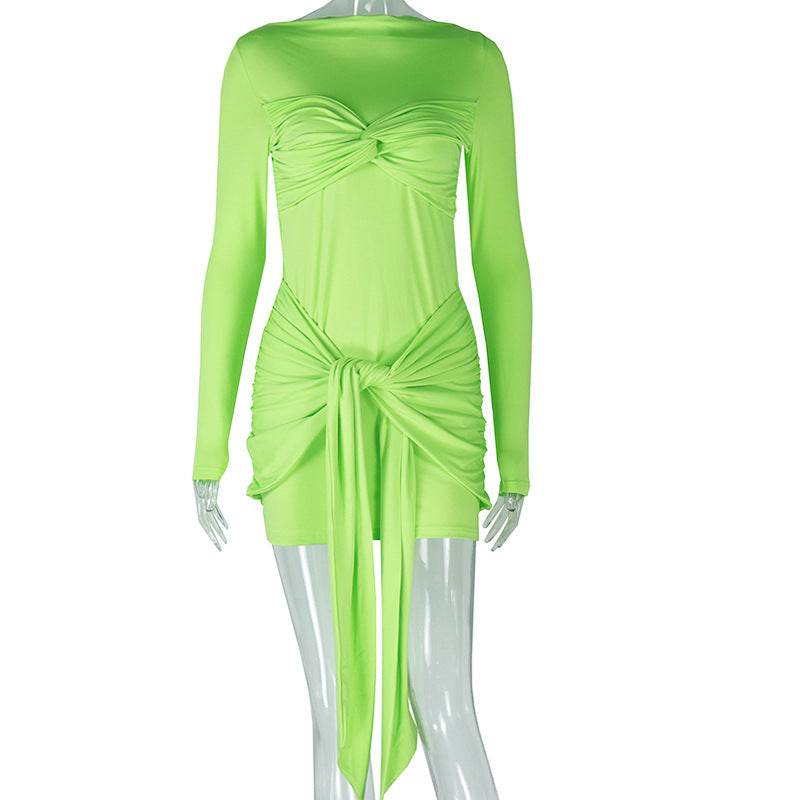 Women's Elegant Fashion Stitching Tied Dress - Velora