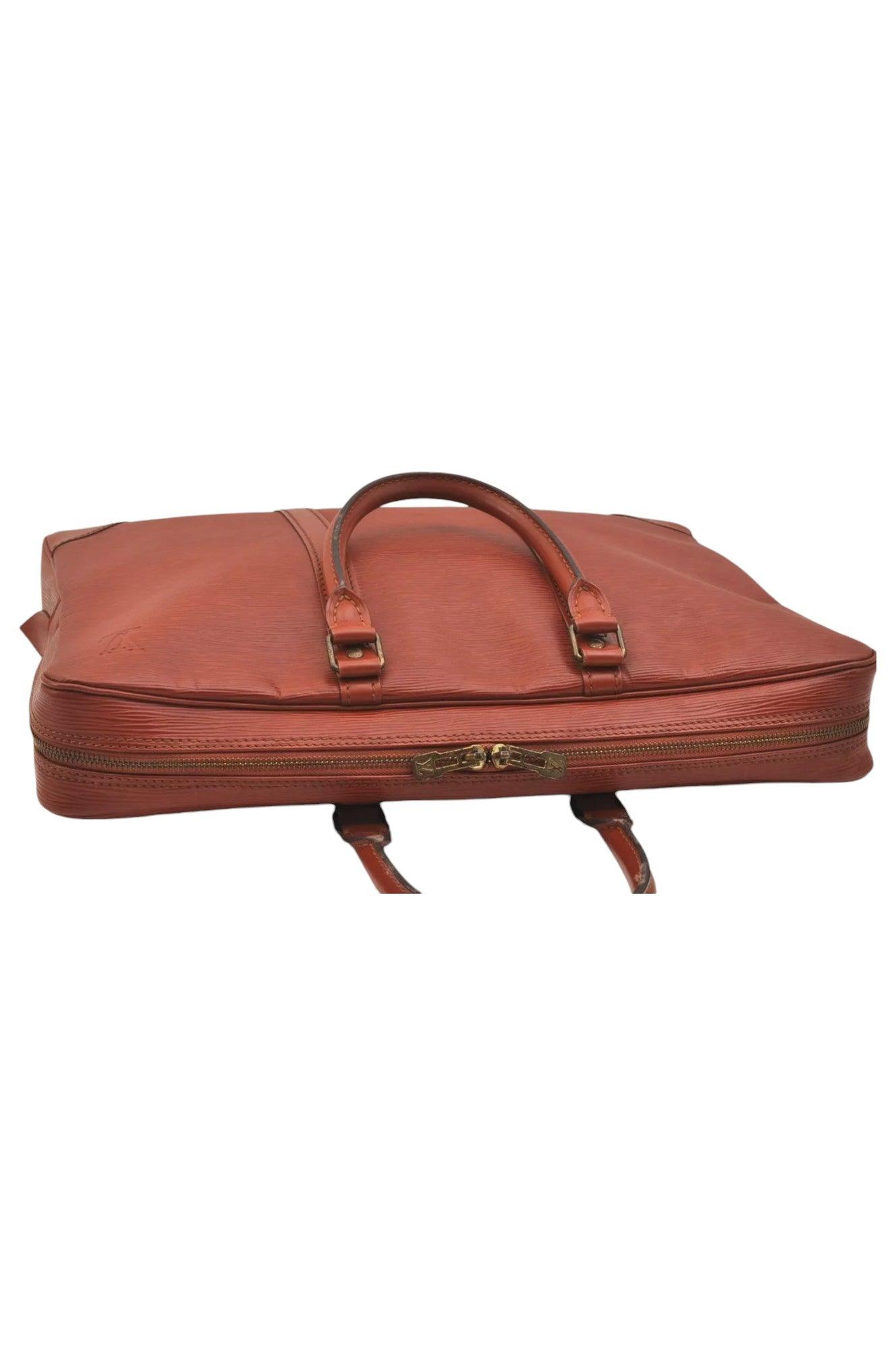 Louis Vuitton Epi Porte Documents Voyage Briefcase M54473 Brown 6978K - Velora