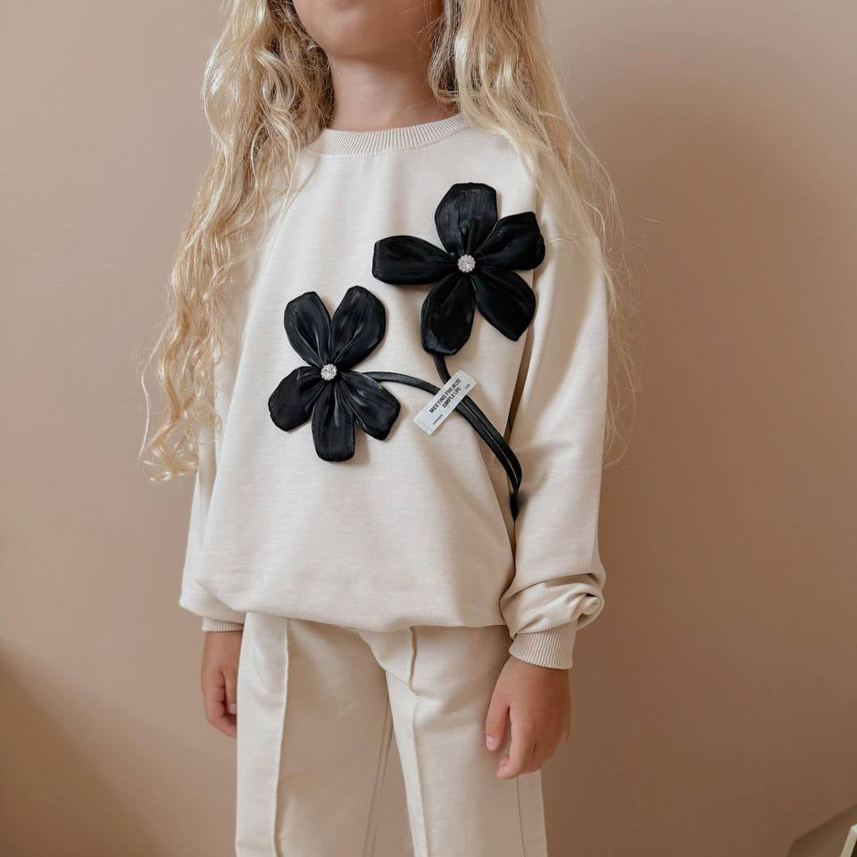 Luxury Flowers Girls Casual Set