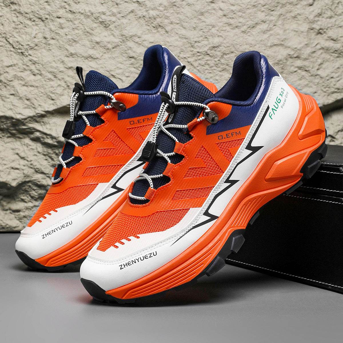 Men Colorblock Sneakers Outdoor Casual Mountaineering Hiking Running Sports Shoes - Velora