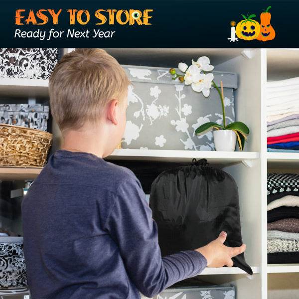 9.8ft White Ghost Arch 3 LED Lights And 2 Colorful Light Plates Halloween Inflatable Decoration - Velora