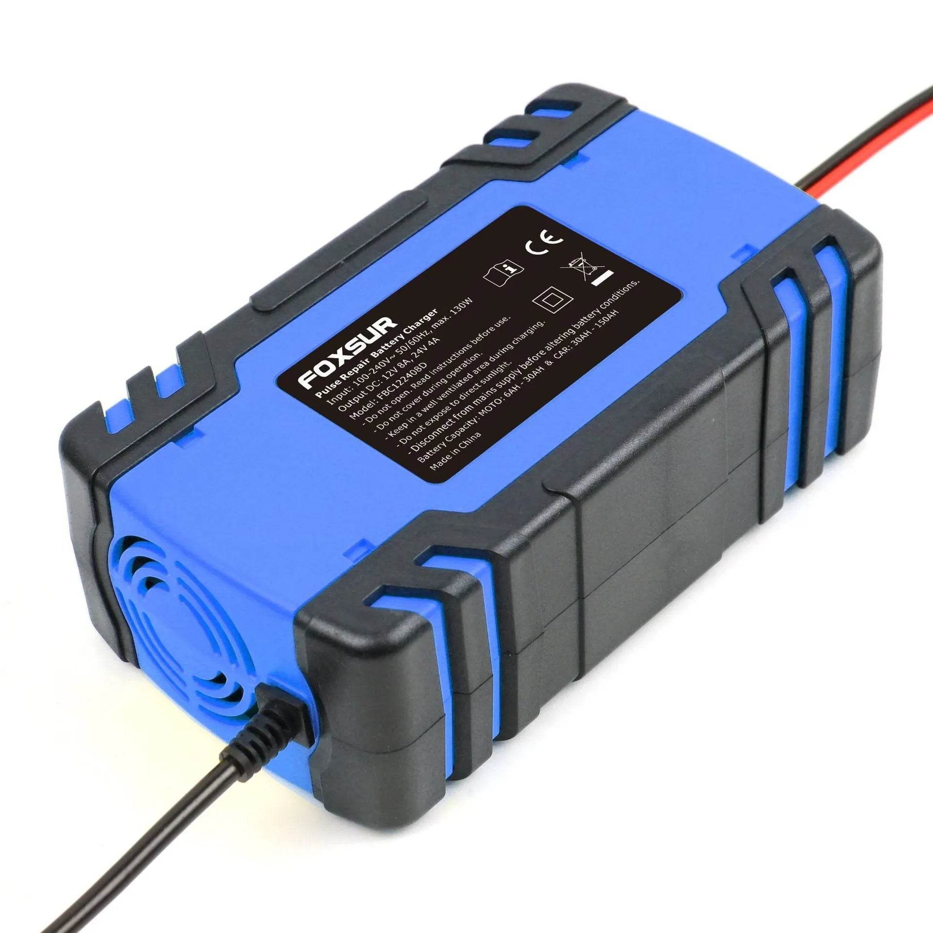 Universal LCD Display Smart Battery Charger For Motorcycles, Cars, Trucks - Velora
