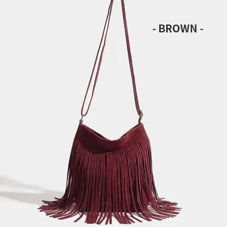 Artistic Tassel fringe Messenger Bag Simple And Popular Shoulder Bag - Velora