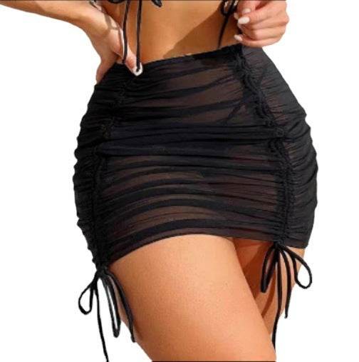 Ladies' Mesh Swimsuit See-through Mini Skirt - Velora