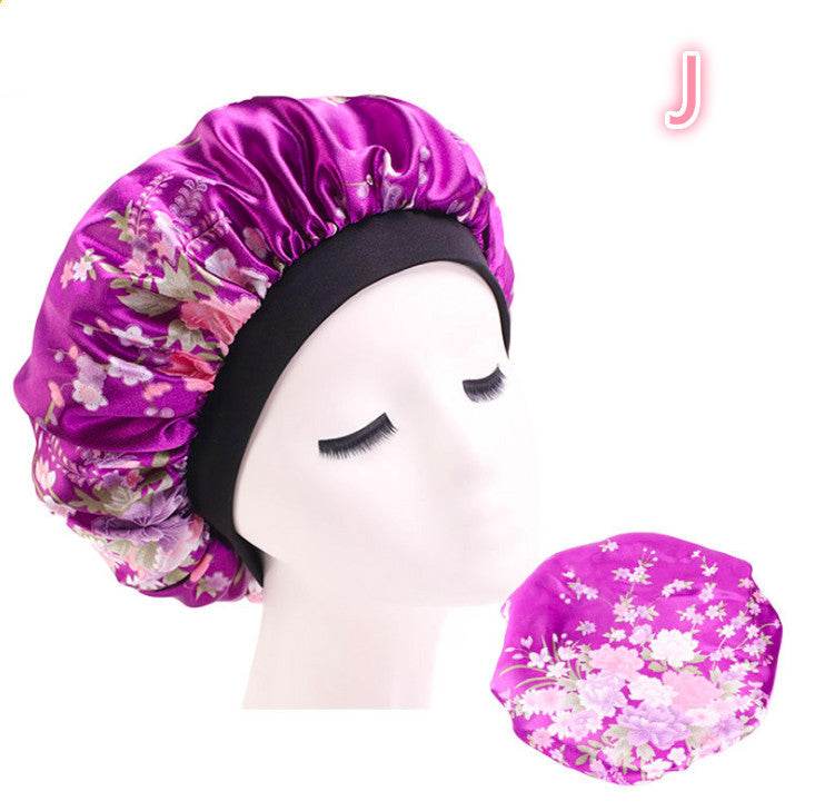 Beauty print Satin Silk Hair Bonnet for sleeping - Velora
