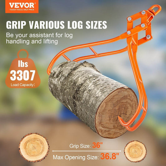 VEVOR Sturdy Harden Steel Timber Claw Hook Rotation Log Tong