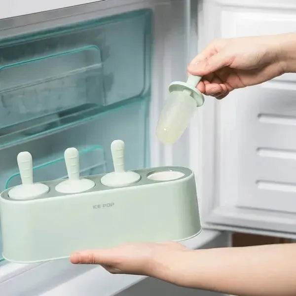 4 Cavities Reusable Silicone Popsicle Mold Maker DIY ice cream mold - Velora
