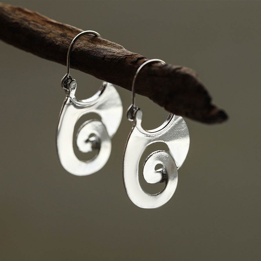 Spiral Design Ear Ring Retro Geometry - Velora