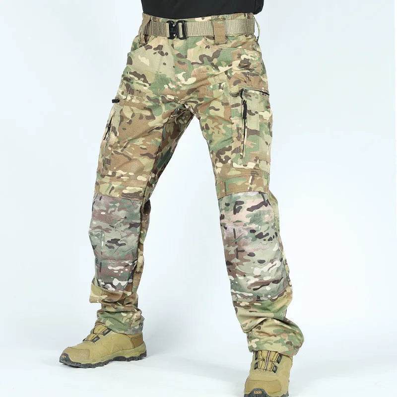 P40 Tactical Knee Pads Men Cargo Pant Trousers Training Military Fans Wear-resistant Breathable Multi-pocket - Velora