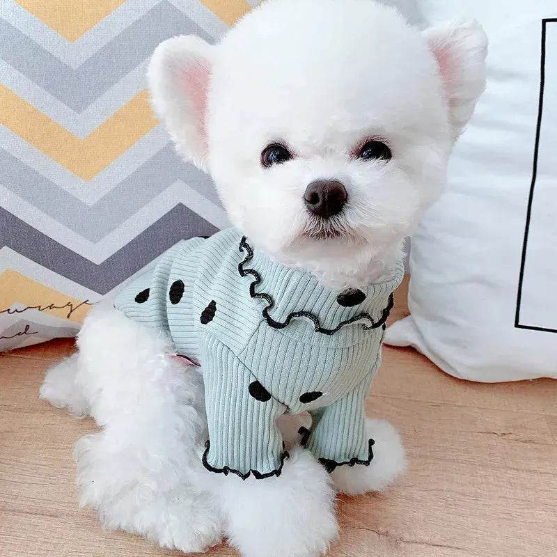 Fleece Turtleneck Shirt for Pets Dog Cat apparels for Fall and Winter - Velora