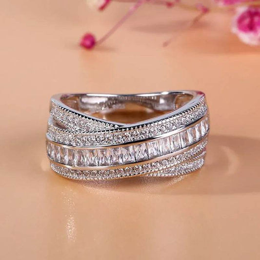 Fashion Temperament copper micro-set ladies ring - Velora