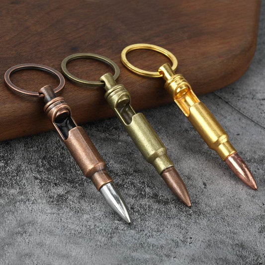Metal Keychains Bullet Bottle Opener Creative Pendant - Velora