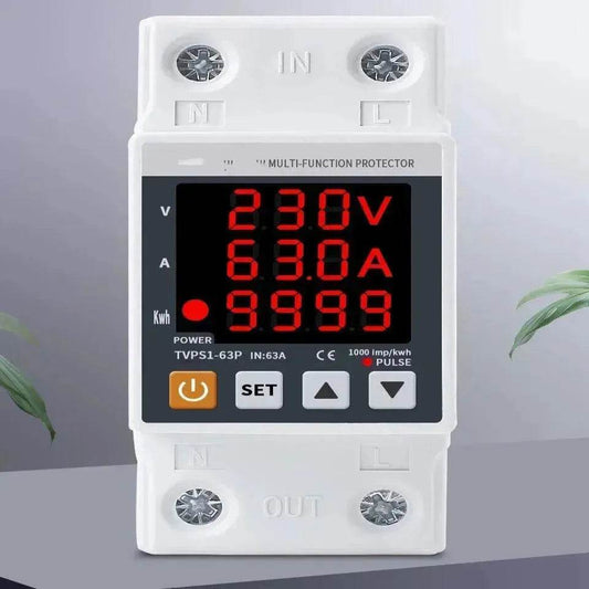 63A Rail Adjustable Voltage Regulator Power Surge Protector - Velora