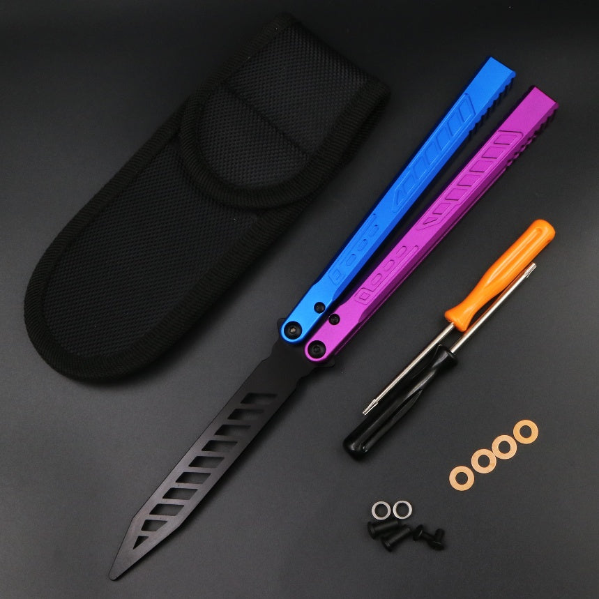 Aluminum Alloy Integrated Handle Swinging Knife Butterfly Knife Does Velora