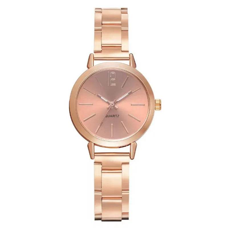 2pcs Narrow Strap Steel Strap Bracelet and Quartz Watch women - Velora