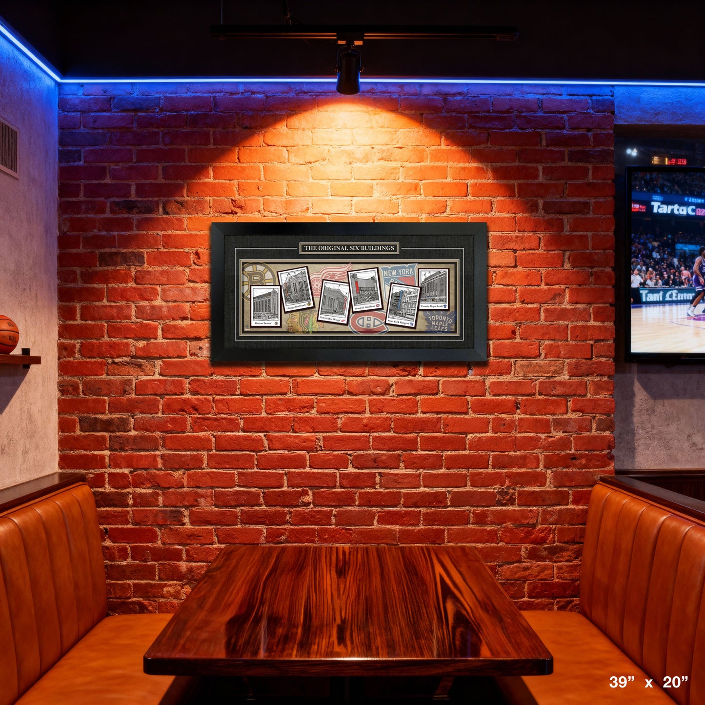 Original Six Buildings 16X35 Framed Print