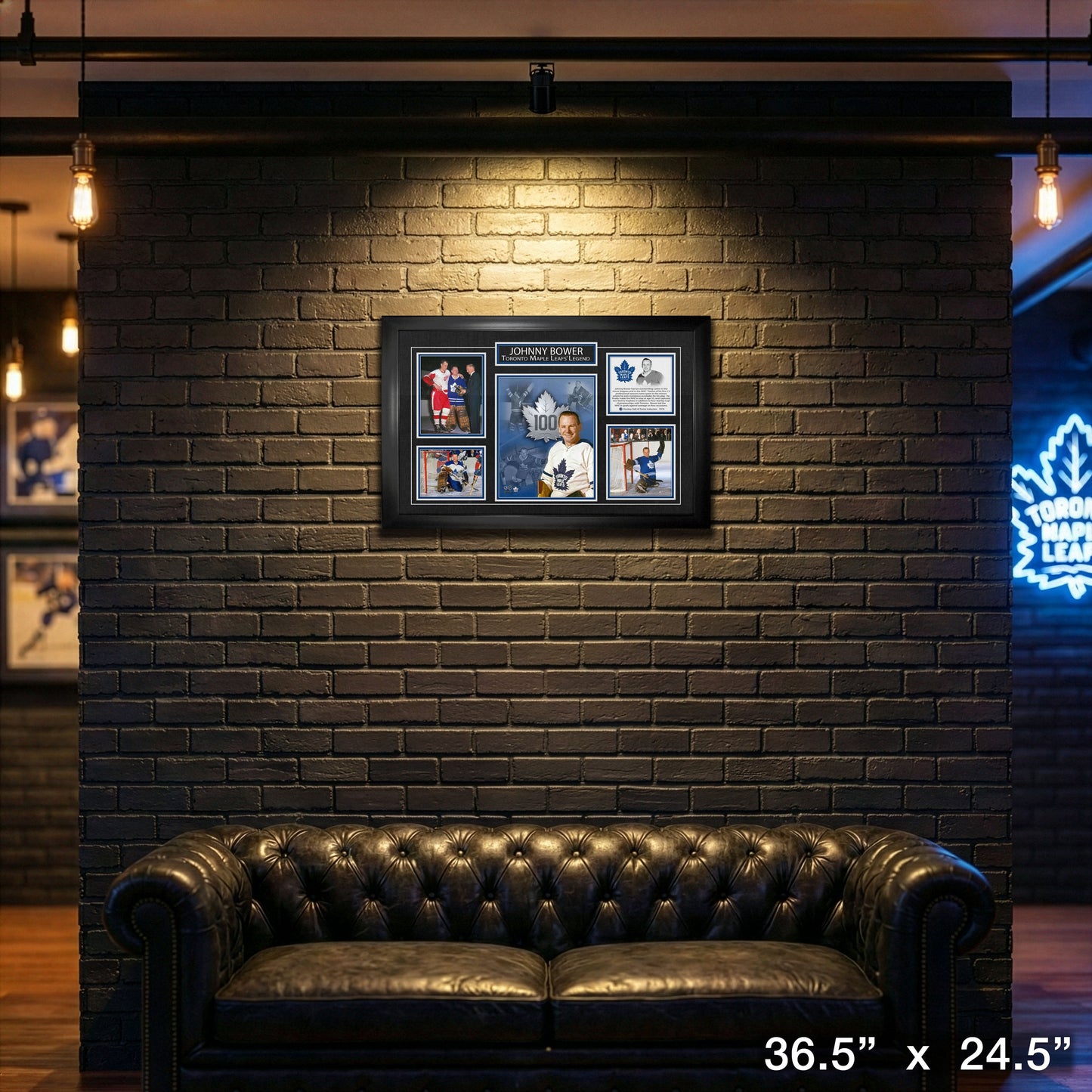 Johnny Bower Framed Career Collage