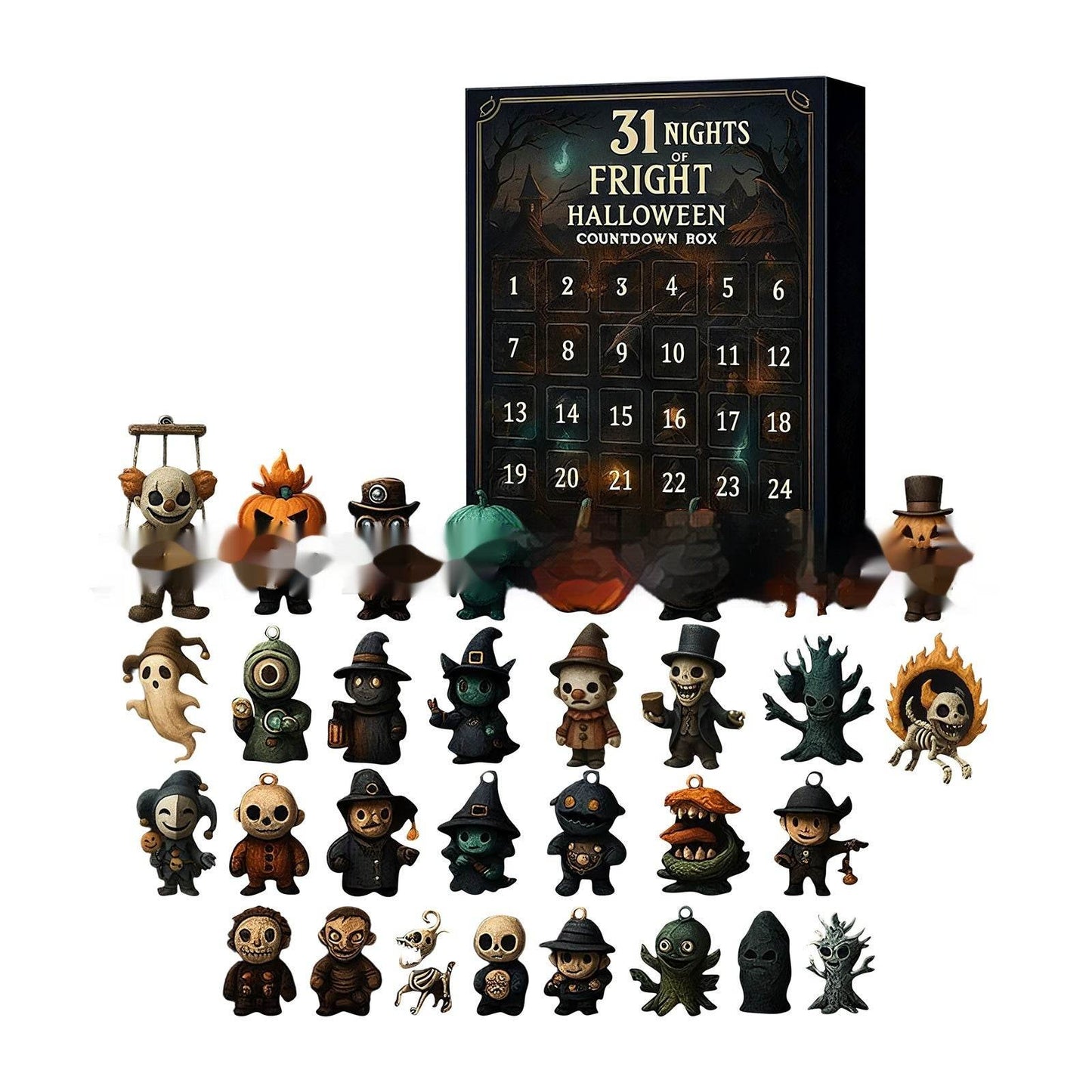 31 Night Scare Halloween Countdown Box With Doll Advent Countdown Blind Box - Velora