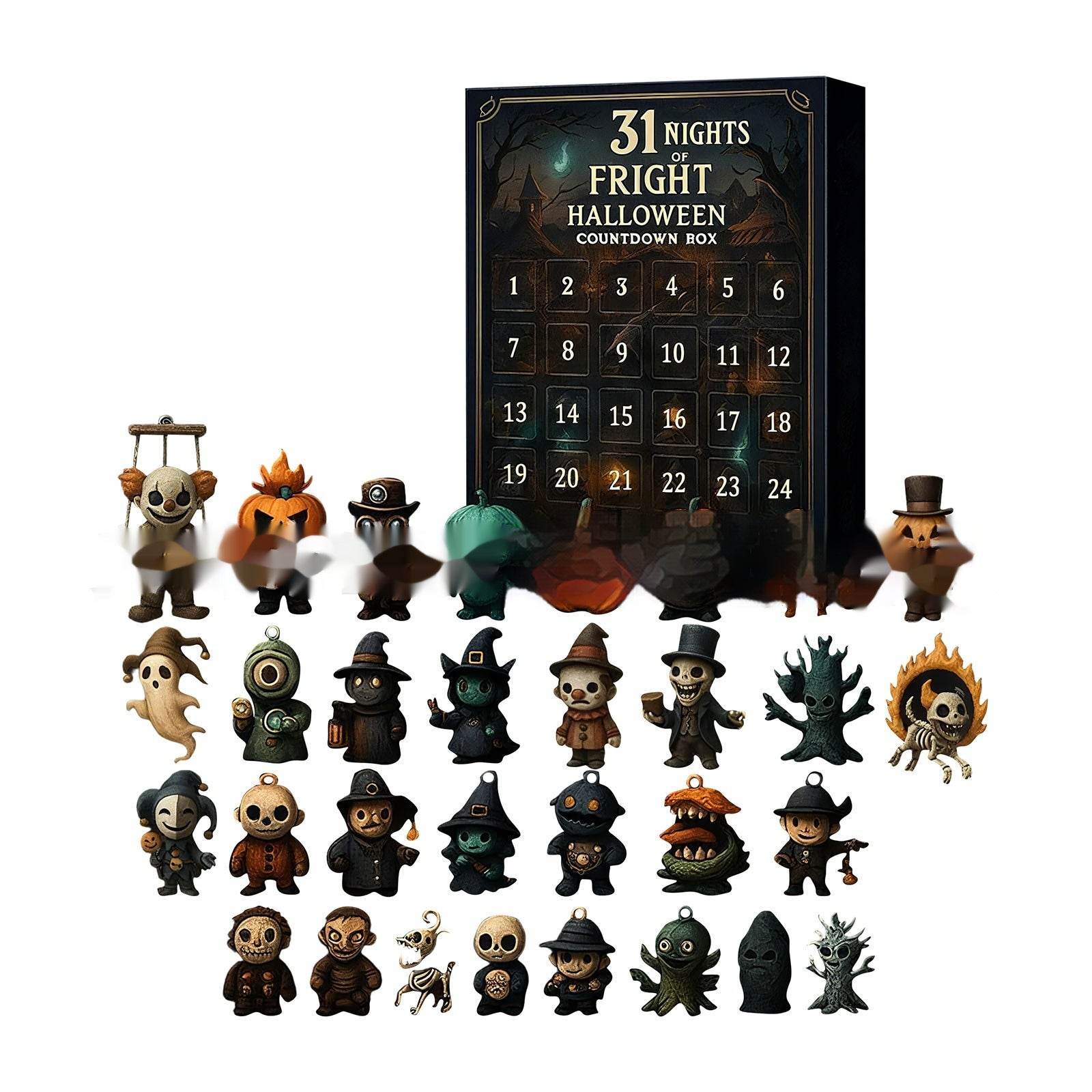 31 Night Scare Halloween Countdown Box With Doll Advent Countdown Blind Box - Velora