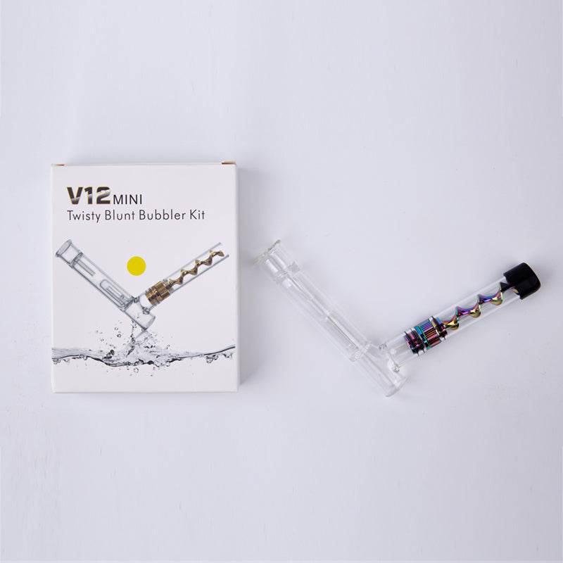 V12mini Hookah Set Spiral Pipe Atomizer Pipe Glass Twisty Blunt Smoker - Velora