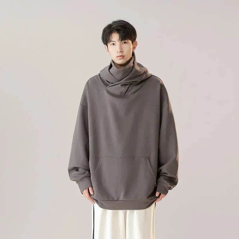 Autumn Winter Oversized Turtleneck Hoodie Pullover for mens - Velora