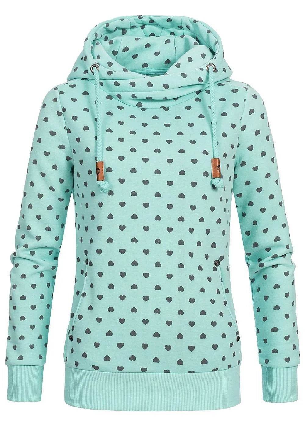 Women Printed loose hooded sweatshirt - Velora
