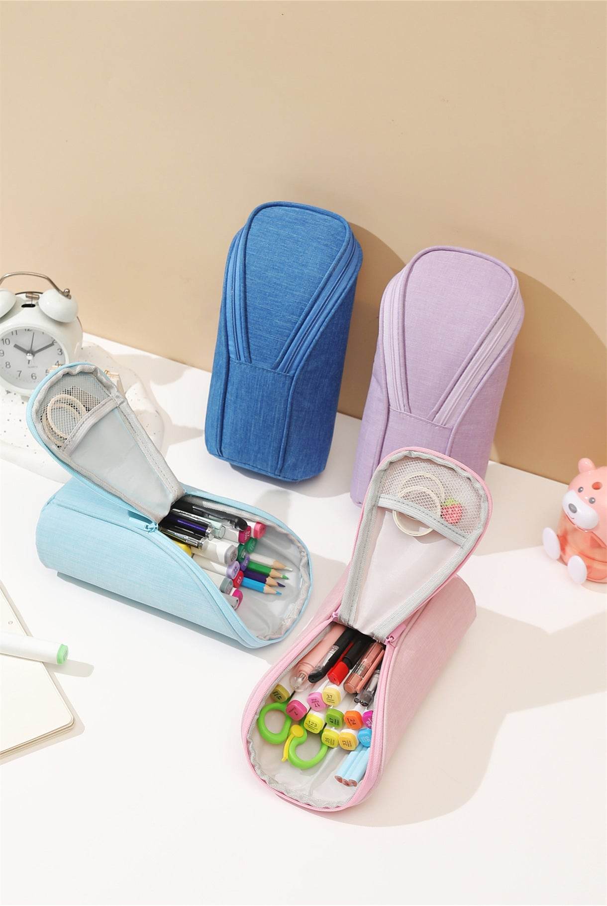 School Stationery Case Organizer Bag Pen Cute Pencil Pouch - Velora