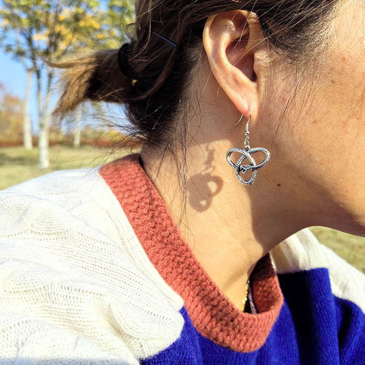 European And American Gothic Universe Infinite Snake Earrings Pagan Ancient India - Velora