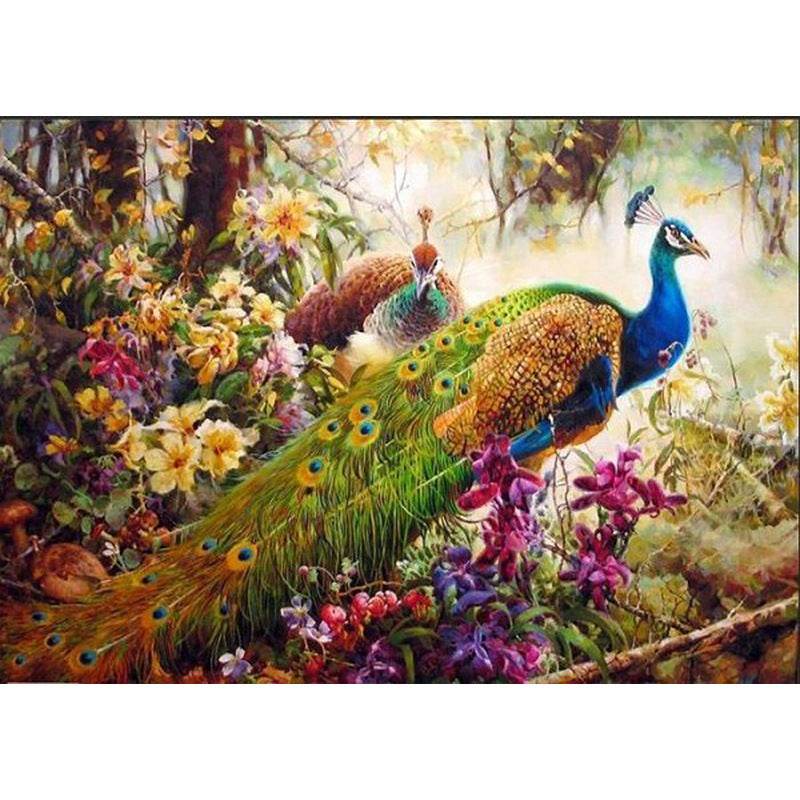 DIY handmade peacock hand-painted painting Visual Artwork - Velora