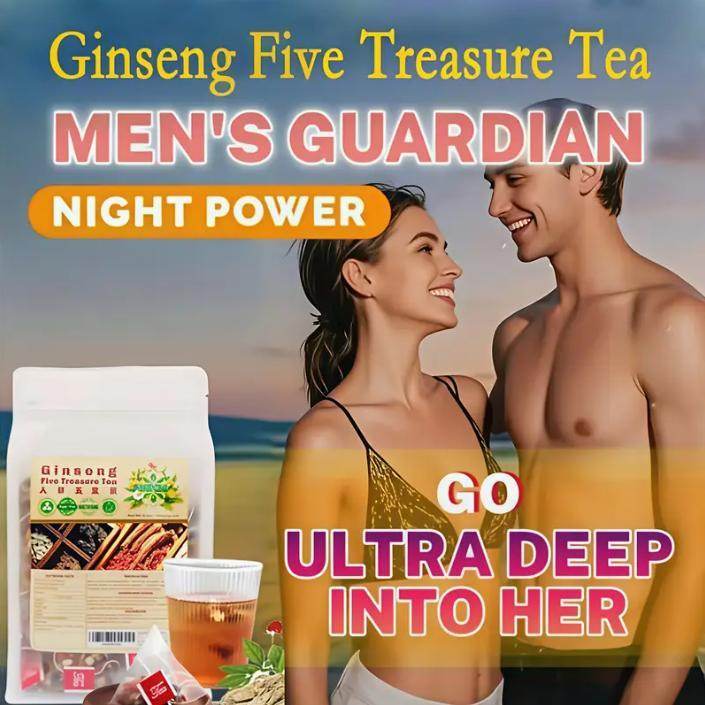 8.81 Oz Five Treasures Ginseng Tea - 250g, 50 Pieces, 5g - Velora