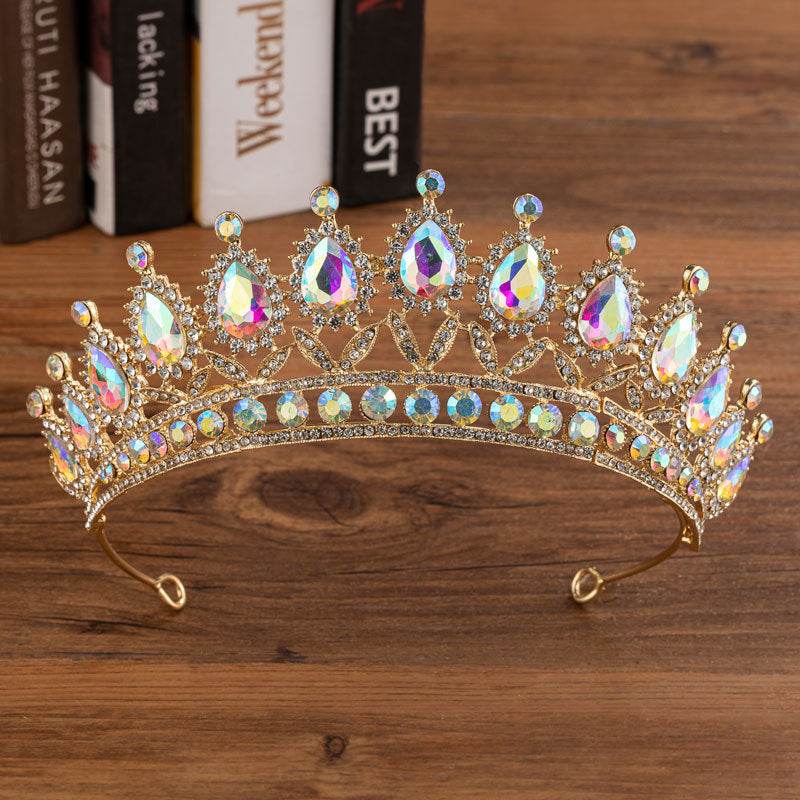 Bridal Crown Wedding Alloy Diamond Crown Fashion Elegant Headdress - Velora