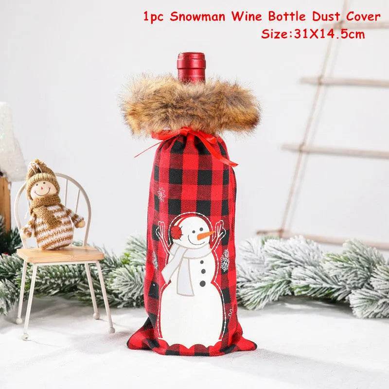 Christmas Decorations Christmas Wine Bottle Socks - Velora